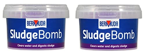 Image of 2 PACK BERMUDA SLUDGE BOMB POND BOMB WASTE POND TREATMENT CRYSTAL CLEAR WATER
