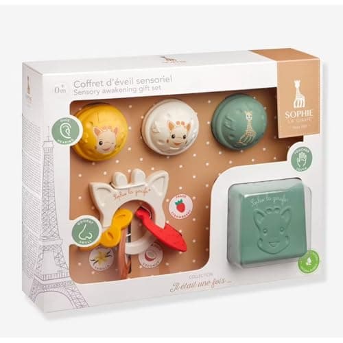 Image of SOPHIE LA GIRAFE - 5 Senses Experience Set - Educational Toy - Complete Set - Develops Baby's Sense - Hearing, Touching, Smelling, Seeing and Taste