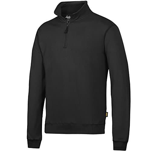 Image of Snickers 28180400005 Size Medium Sweatshirt with 1/2 Zip - Black