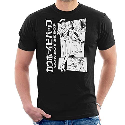 Image of Crew Smoking Cowboy Bebop Men's T-Shirt Black
