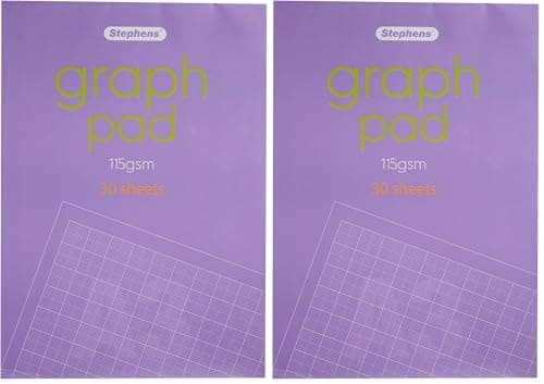Image of Stephens Special White Graph Paper A3 115gsm 30 Sheets, Ideal Stationery Supplies for School, Office and Home Use, Writing, Drawing, Tracing, Grid Design Allows You to Create Graphs and Projects