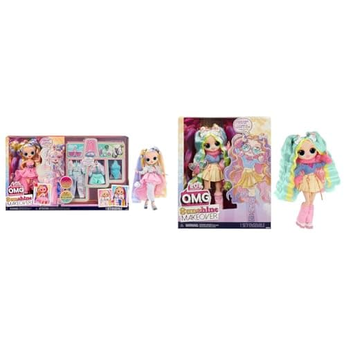 Image of LOL Surprise OMG Sunshine Makeover Big Surprise Fashion Doll, STELLAR GURL & LOL Surprise OMG Sunshine Makeover Fashion Doll, BUBBLEGUM DJ