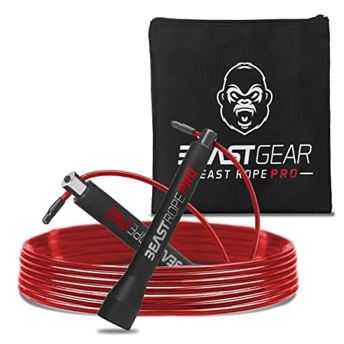 Image of Speed Skipping Rope Adult for Women and Men - Advanced Fitness Jump Rope for Exercise, Boxing Skipping, Crossfit - Beast Rope Pro by Beast Bear for MMA, HIIT Workout, Strength Training & Double Unders