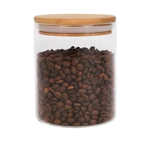 Image of ORNAMI Airtight Glass Pantry Storage Canister Jar with Bamboo Lid | BPA-Free, Clear Kitchen Storage Jar (1 pcs, 0.8L)