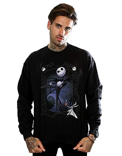 Image of Disney Men's Nightmare Before Christmas Pumpkin King Sweatshirt Black Medium
