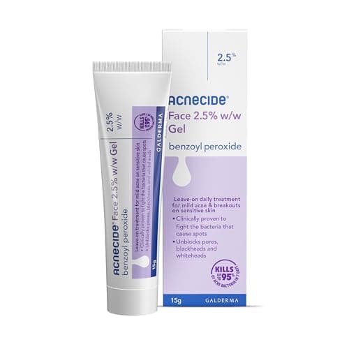 Image of Acnecide Face Gel Spot Treatment Benzoyl Peroxide 2.5% 15g Blemish Gel for Acne Prone Skin