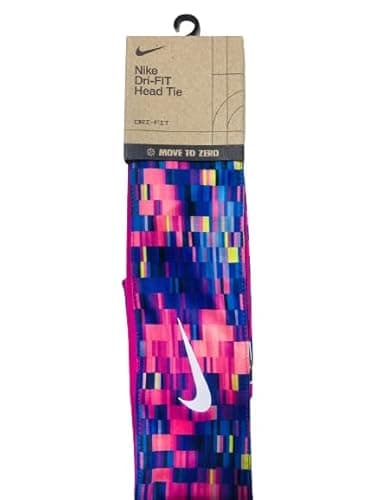 Image of Nike DRI-FIT Head Tie 3.0 Reversible Printed (Active Fuchsia/White/White)