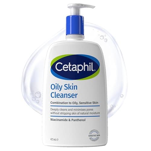 Image of Cetaphil Oily Skin Cleanser, 473ml, Face Wash, For Combination to Oily Sensitive Skin, With Niacinamide, Packaging May Vary