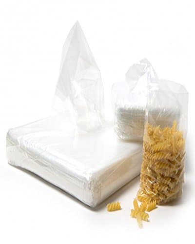 Image of UKPS 500 Strong Heavy Duty Clear Polythene Plastic Storage Bags Small Size 8 x 10 200x250mm 400 Gauge / 100 Micron - Suitable For Food