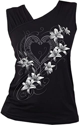 Image of Spiral Women's G072 - Sleeveless Vest Top, Black, XXL UK