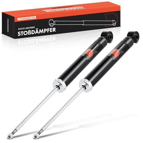 Image of Frankberg 2x Shock Absorber Strut Rear Left Right 593mm Gas pressure Compatible with Beetle Cabriolet 5C7 5C8 Superb II Estate 3T5 Replace# 5C0513029G,3440030