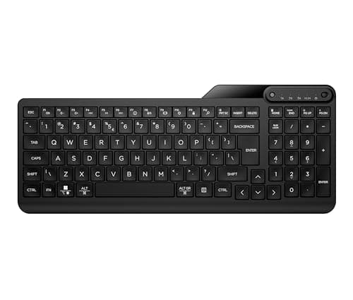 Image of HP 460 Multi-Device Bluetooth Keyboard | Compatible with Chrome, PC or Mac | Bluetooth | Connect up to 3 Devices | Quick Switch Button | 12 Programmable Shortcut Keys | Up to 24 Months Battery | Black