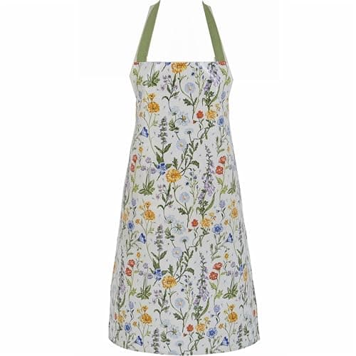 Image of Ulster Weavers Meadow Flower Apron (81 x 59cm) 100% Cotton, Waterproof Apron, Floral Chef Apron, Kitchen Aprons for Cooking, Kitchen Accessories, Kitchen Gifts
