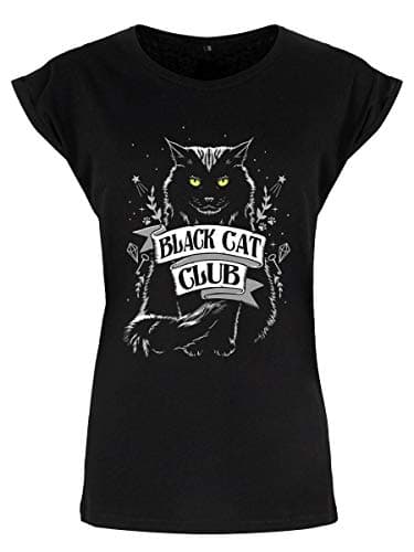 Image of Grindstore Women's Cat Club Premium Black T-Shirt