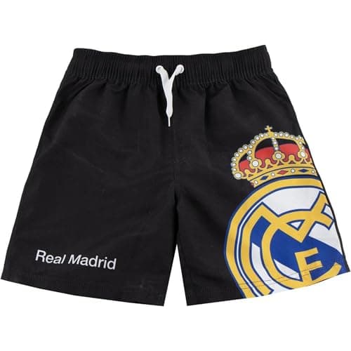 Image of CERDÁ LIFE'S LITTLE MOMENTS Real Madrid Swim Shorts for Children, Official Quick Dry Swim Pants | Children's Swimwear, Black, 12 Years