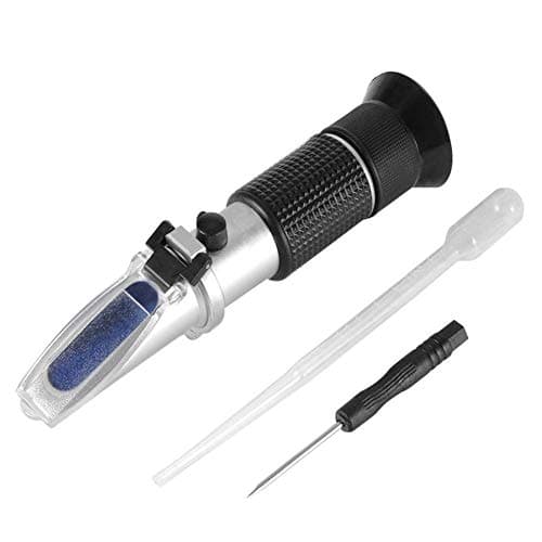 Image of Abuycs Antifreeze Refractometer for Glycol, Antifreeze, Coolant and Battery Acid, Measuring Freezing Point of Automobile Antifreeze, Glass water tester ATC Tool