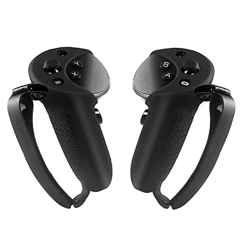 Image of LICHIFIT Handle Grip Cover Silicone Protective Skin for Meta Quest Pro VR Game Handle Replacement Accessories Sleeves with Adjustable Hand Strap Black