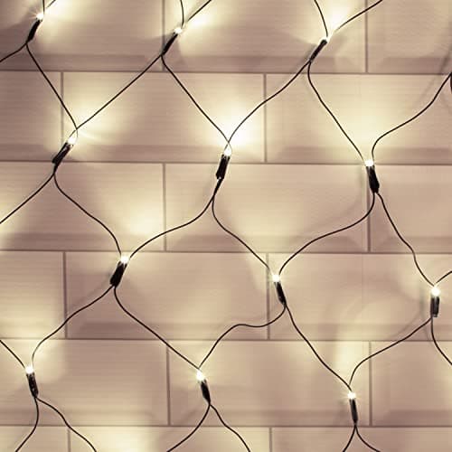 Image of The Christmas Workshop 77930 108 LED Bright White Net Christmas Window Lights | Mains Powered | Indoor and Outdoor | Christmas/Weddings/Gardens | 1.2M x 1.2M