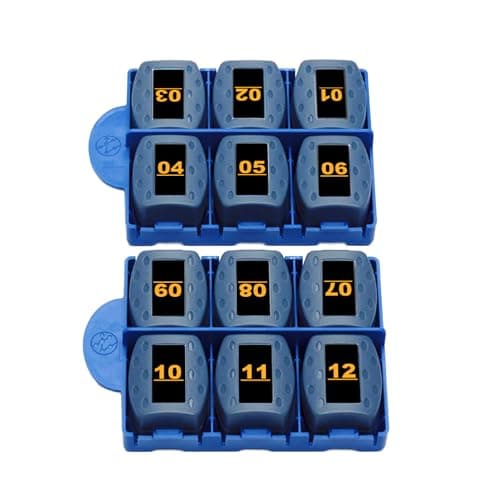 Image of TREND Networks | R166021| VDV II Series Cable Testers | RJ45 Remote Units (#1 - #12) | Numbered Remote and Identifiers | Data Verification and Troubleshooting Tool Accessory | Set of 12