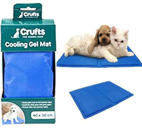 Image of Crufts - Self Cooling Pet Dog Gel Mat 40cm x 30cm Travel Playing Training Pad,Blue