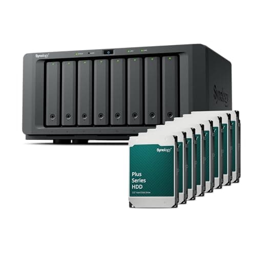 Image of Synology DS1825+ 16TB (Synology HAT3300-2T) 8 Bay Plus Series with Ryzen V1500B, 8GB Ram (32GB max), 2X 2.5GbE, 2X M.2 NVMe Slots.PCIe Slot for NIC Options DX525 Expansion Available via Type-C