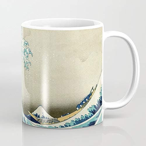 Image of Great Wave Off Kanagawa. Japanese Vintage fine Art. 11 OZ Coffee Mug