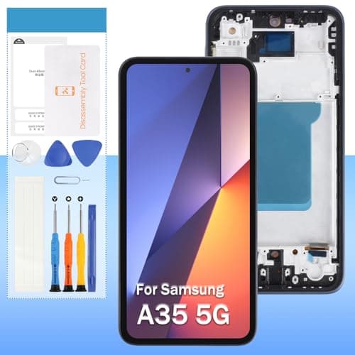 Image of (OLED) Screen Replacement for Samsung Galaxy A35 5G SM-A356 SM-A356U A356U1 A356B A356E 6.6" LCD Display Touch Digitizer Assembly with Black Frame(US Version)