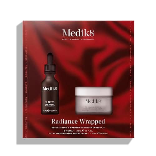 Image of Medik8 Radiance Wrapped - Brightening & Barrier-Strengthening Duo - C-Tetra (30ml) & Total Moisture Daily Facial Cream (50ml) - Brighten, Strengthen, Hydrate