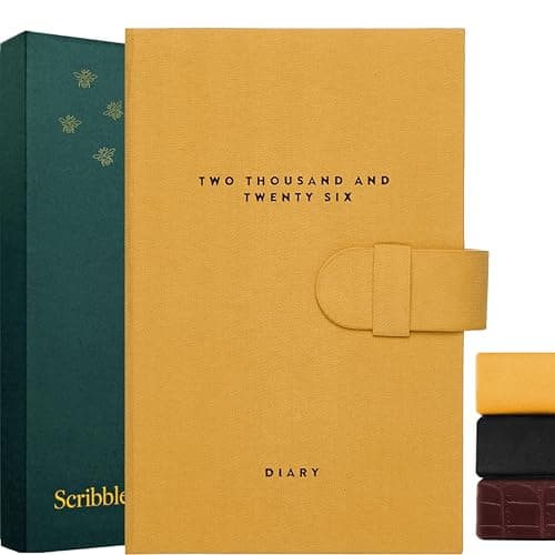 Image of Scribble & Dot 2026 Slim Pocket Diary A6 Week to View Jan-Dec, Small Luxury Diary With Notes, Tear-off Shopping Lists & More for Busy Schedules (Tuscan Mixed)