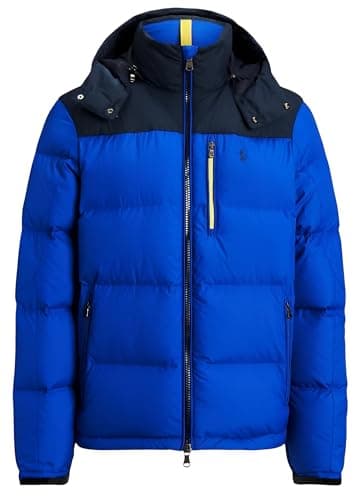 Image of POLO RALPH LAUREN Mens Water Repellent Ripstop El Cap Puffer Jacket (UK, Alpha, L, Regular, Regular, Blue)