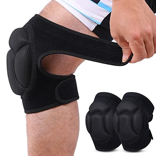 Image of PLIKSUVER Knee Pads 20MM Thick Sponge Gardening Knee Pads Anti-Slip Volleyball Kneepads for Dancing, Garden, Cleaning (1 Pair)