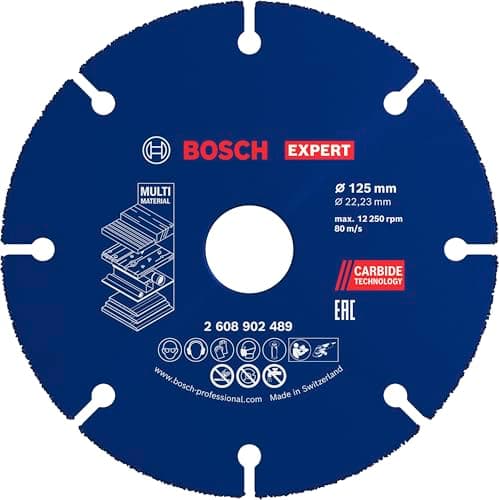 Image of Bosch 1x Expert Carbide Multi Wheel Cutting Disc (for Hardwood, Wood with Nails, Ø 125 mm, Professional Accessory Small Angle Grinder)