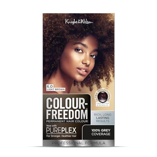 Image of Colour Freedom Light Brown Permanent Hair Colour. Formulated with PurePlex to Protect, Restore and Nourish. 100% Grey Coverage. 6.0 Light Brown by Knight & Wilson