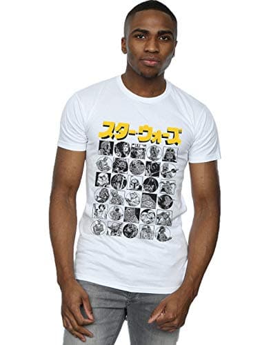 Image of Star Wars Men's Japanese Character Thumbnail T-Shirt White XX-Large
