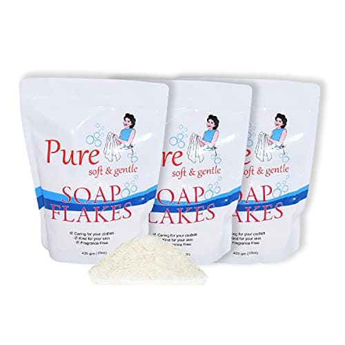 Image of Playlearn Original Pure Soap Flakes Boxed for Laundry -Pack of 3 Fragrance-Free Soap Flakes for Washing Machine Vegan Friendly-No Allergens Laundry Soap for Clothes Washing