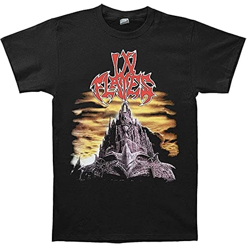 Image of in Flames The Jester Race 1996 Album Tee Round Neck Unisex Tops Men's 100% Cotton Short-Sleeve T-Shirts M Black