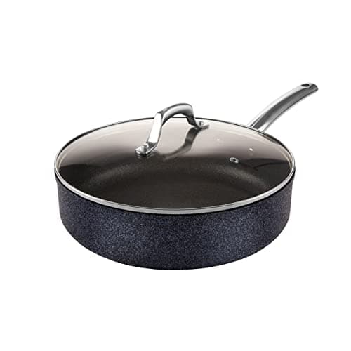 Image of Tower T800033 Trustone Pro 28cm Non-Stick Multi-Pan, Stone-infused Titanium, Cast Steel Handle, Violet & Black , 4.5 litres