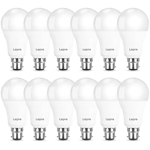 Image of Lepro Bayonet Light Bulbs 100W Equivalent, Warm White 2700K, 13W 1520lm Super Bright LED Bayonet Bulb, B22 LED Bulbs, BC GLS Energy Saving Lightbulbs Bayonet, Non-dimmable, Pack of 12