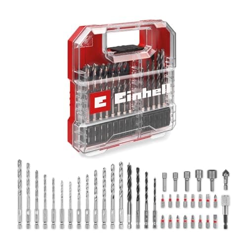Image of Original Einhell L-CASE 40-piece bit and drill set (25 mm bits, quick-change bit holder, socket spanner, countersink, metal, stone and wood drill bits incl. storage box)