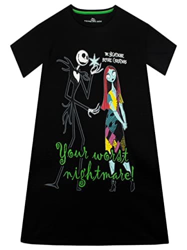 Image of Disney Girls Nightdress The Nightmare Before Christmas black 10-11 Years