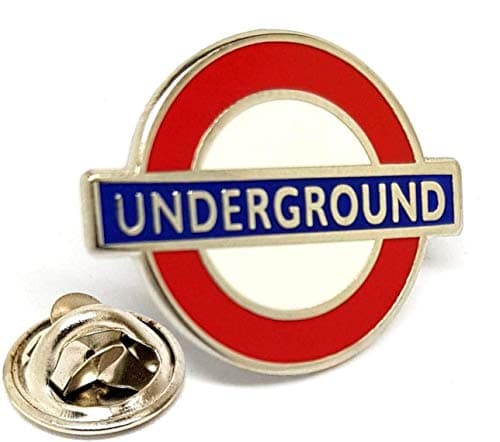 Image of London Underground Sign Metal Enamel Pin Badge Lapel Brooch London Transport