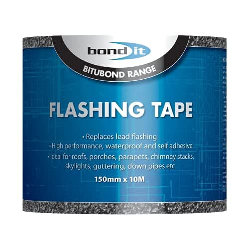 Image of Bond-It Flashing Tape 150mm x 10Metres - Peel & Seal self-Adhesive Flashing Tape That's Weatherproof, Tough, Flexible & Easy to use. Great for roof Repairs! Choice of Widths & Lengths., Black, BDF004