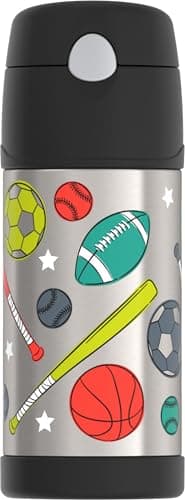 Image of THERMOS FUNTAINER 12 Ounce Stainless Steel Vacuum Insulated Water Bottle with Lid, Sports