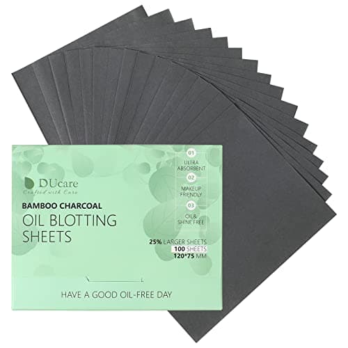 Image of Oil Blotting Sheets for Face, DUcare 100 Counts Green Tea Blotting Paper for Oily Skin, Oil Absorbing Sheets for Face