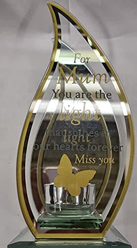 Image of Mum Thoughts of you memorial flame tealight approx 20cm