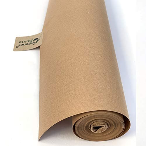 Image of Versatile 500mm x 25m imitation Kraft brown paper. Ideal for secure packaging, void fill, and all your crafting needs. Recycled & recyclable