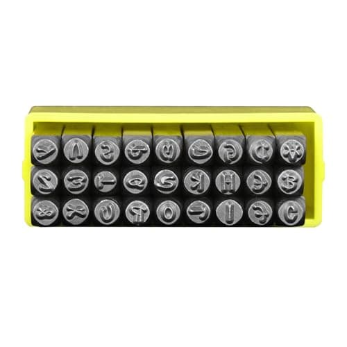 Image of Xjdzineq 3mm Metal Number/Letter Stamper Metal Leather Punching Tool for Embossing Jewelry Making Stamping Tool Green Steel Letter Punches