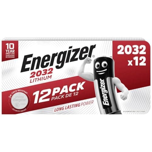 Image of Energizer 12 x CR2032 Lithium Coin Batteries 3V for Watches, Torches and Keys