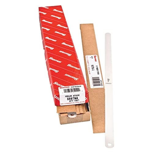 Image of Starrett S667MA Thickness Feeler Gage Assortment, 0.03-0.5mm Thickness, 14 Pieces