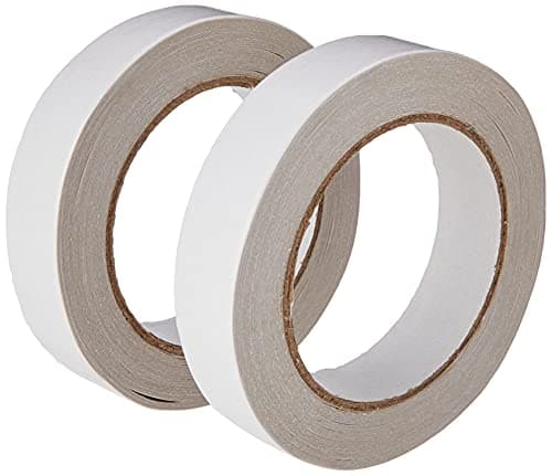 Image of Globe Packaging 2 Rolls of Strong Double Sided Sticky Tape 25mm x 50M